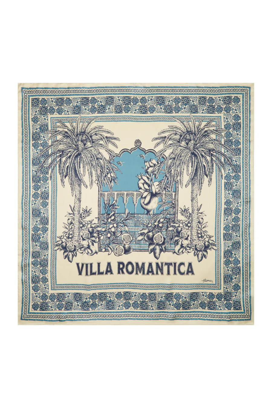 Villa Romantica Silk Scarf Multi