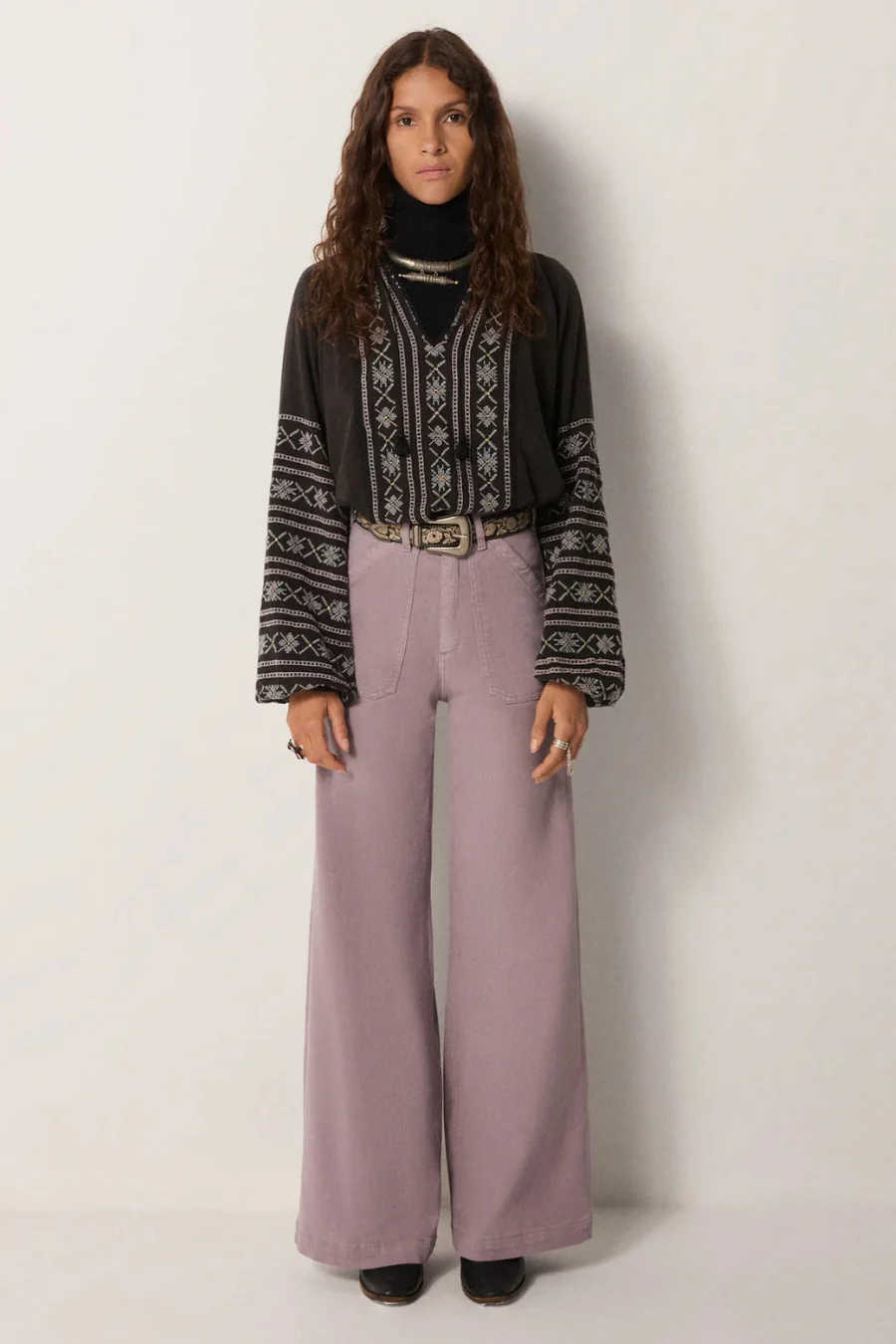 Virginia Blouse Dusty Blue