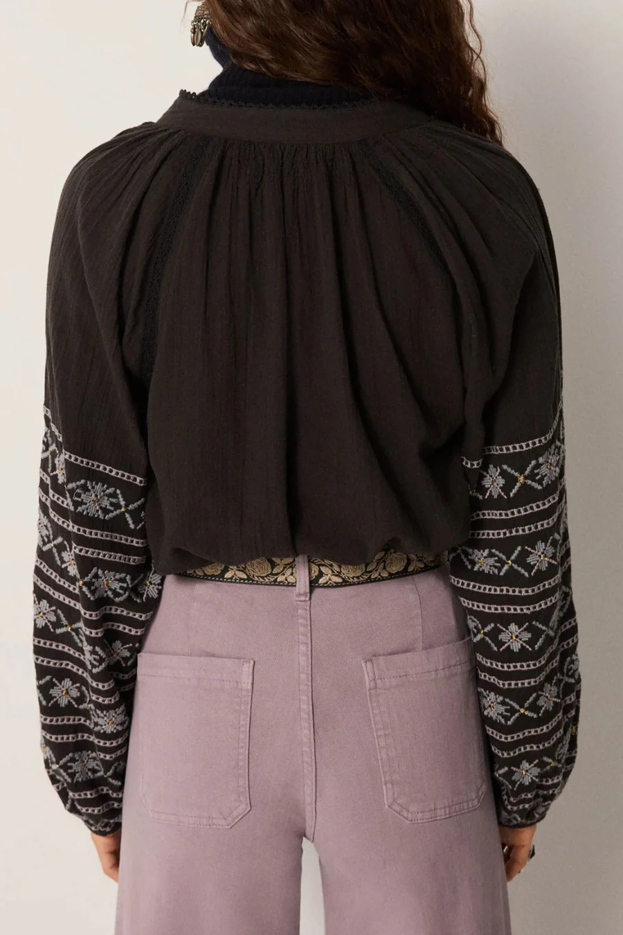 Virginia Blouse Dusty Blue - Image 3