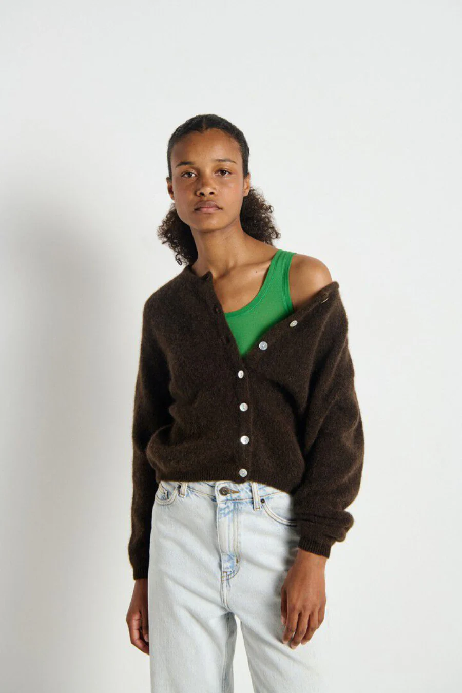 Vitow Cardigan Coffee Melange