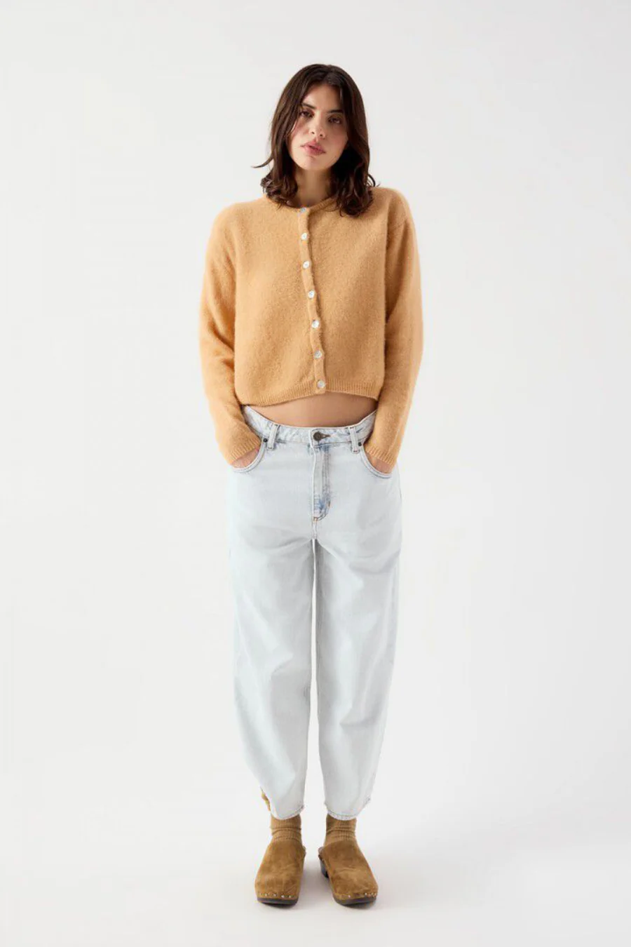 Vitow Cardigan Hazelnut Melange - Image 3
