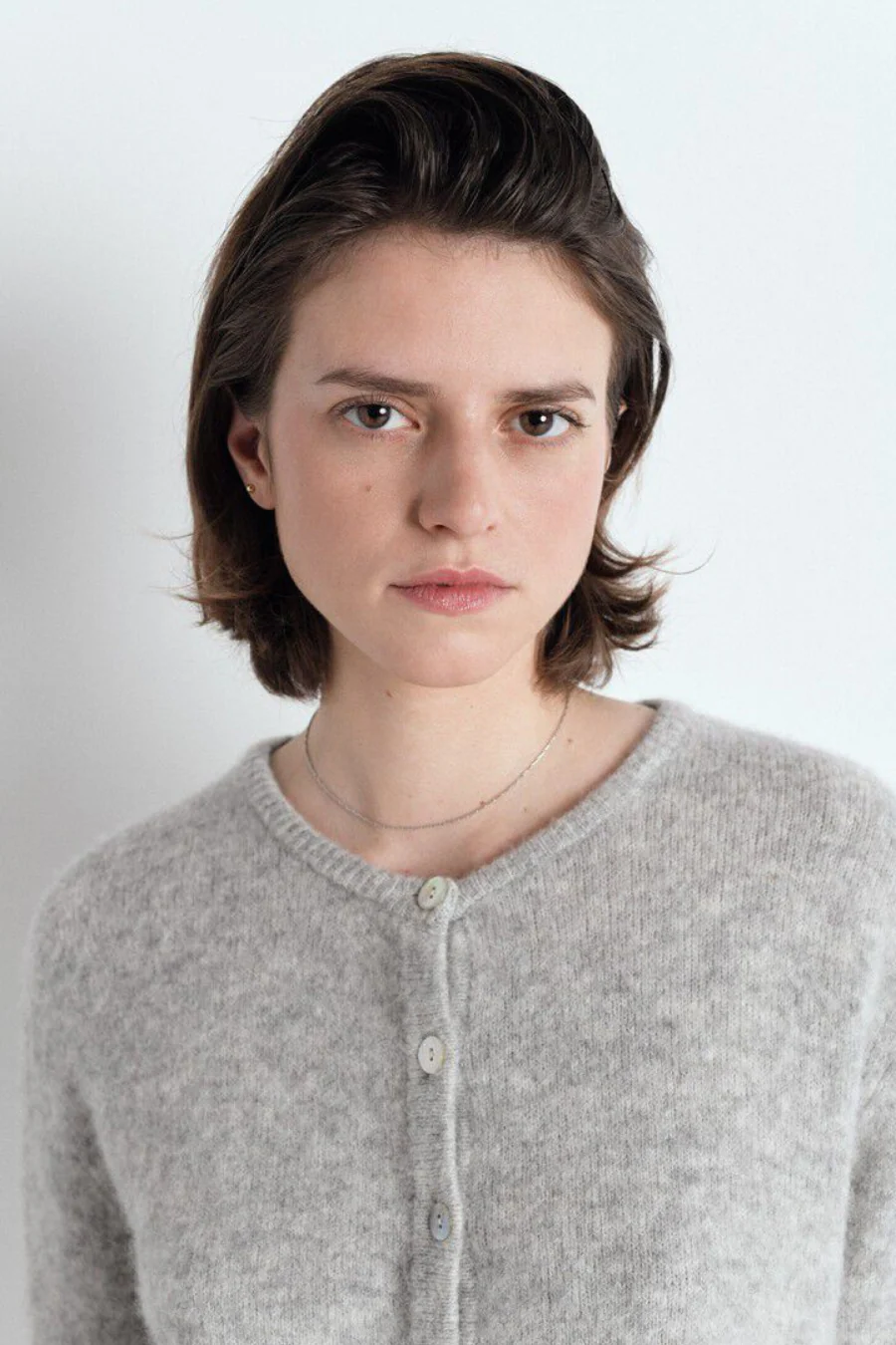 Vitow Cardigan Light Grey Melange - Image 3