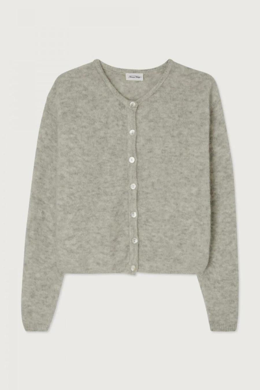Vitow Cardigan Light Grey Melange - Image 4