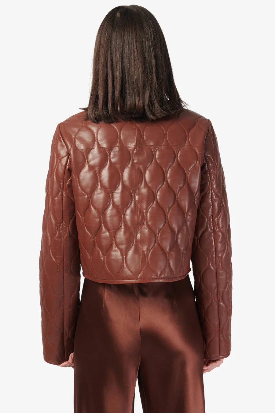 Wanda Genuine Leather Jacket Mousse - Image 2