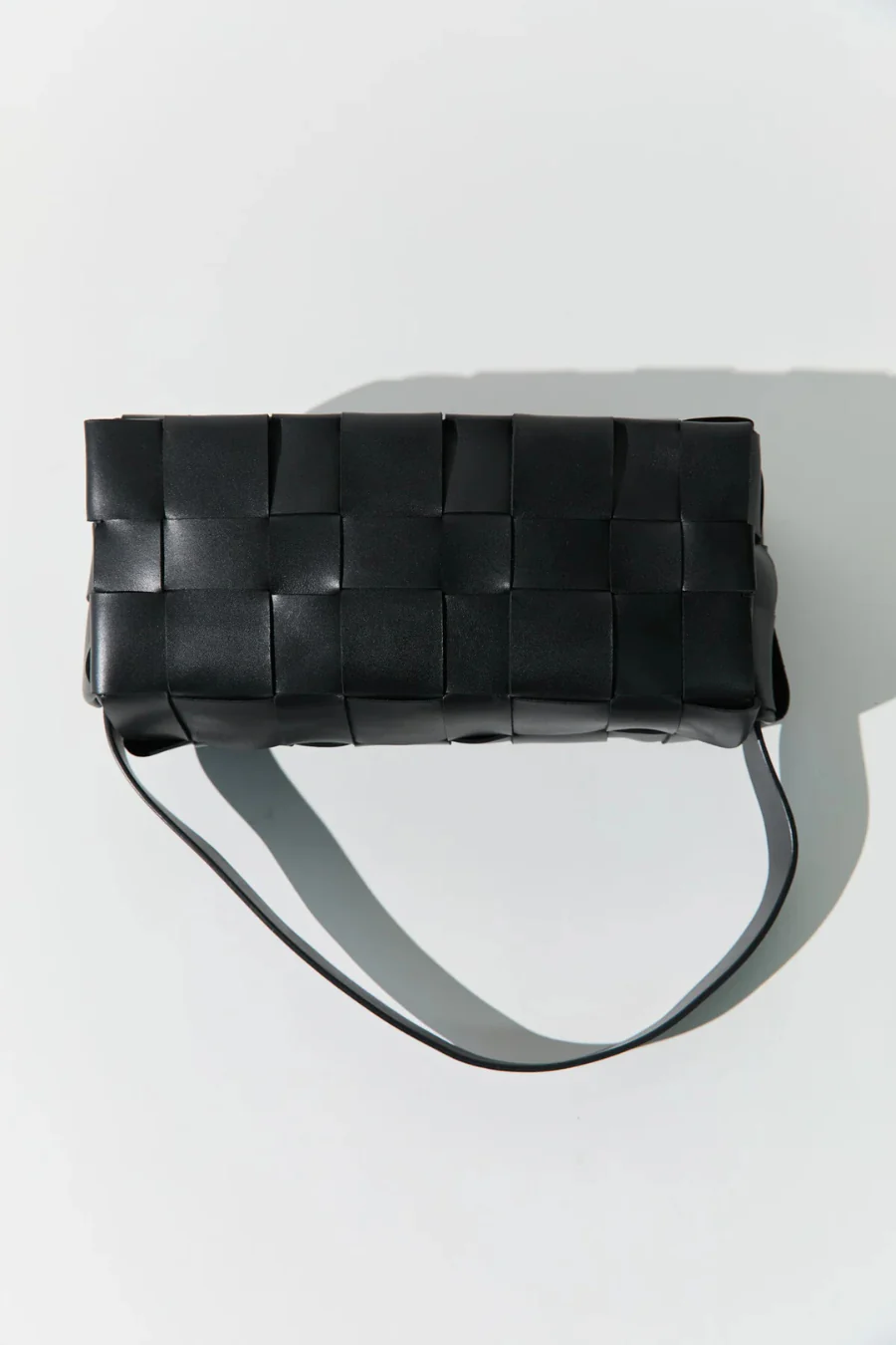 Woven Envelope Mini Tote Black - Image 3