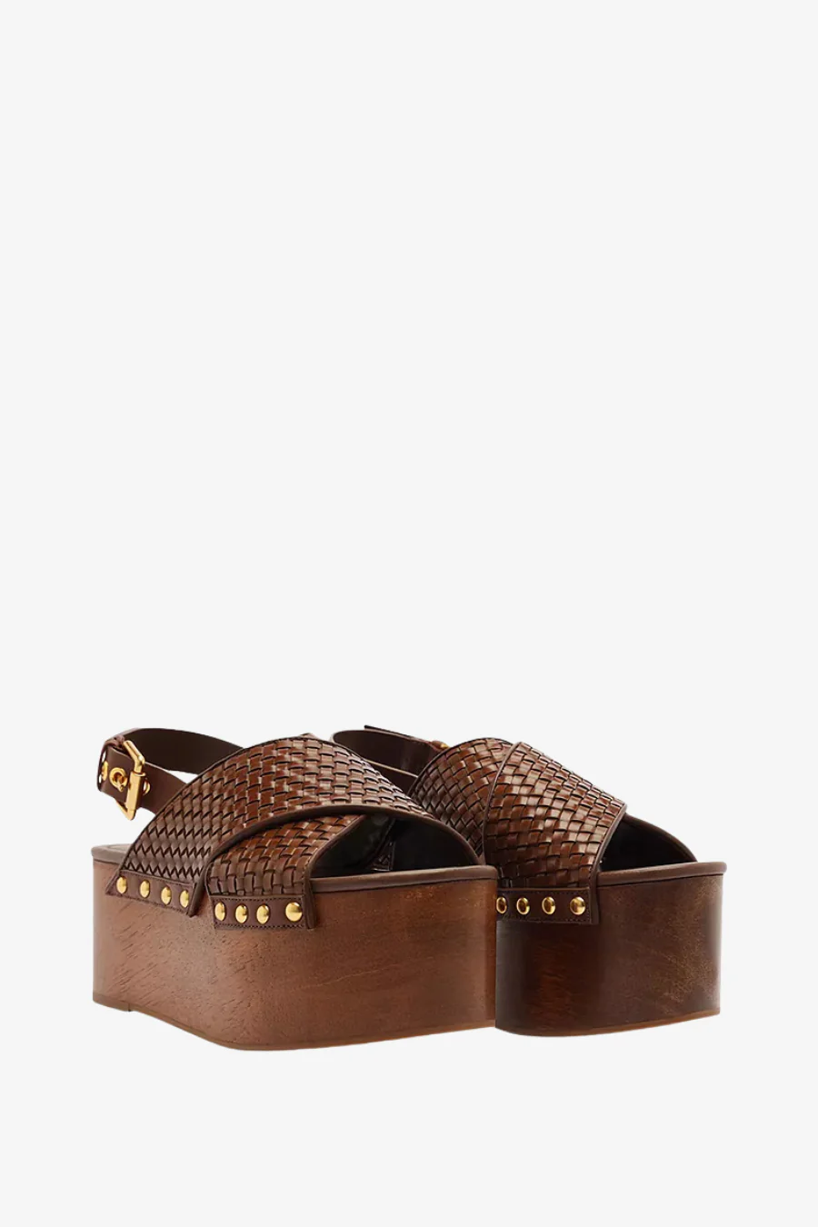 Woven Platform Sandal Walnut - Image 2