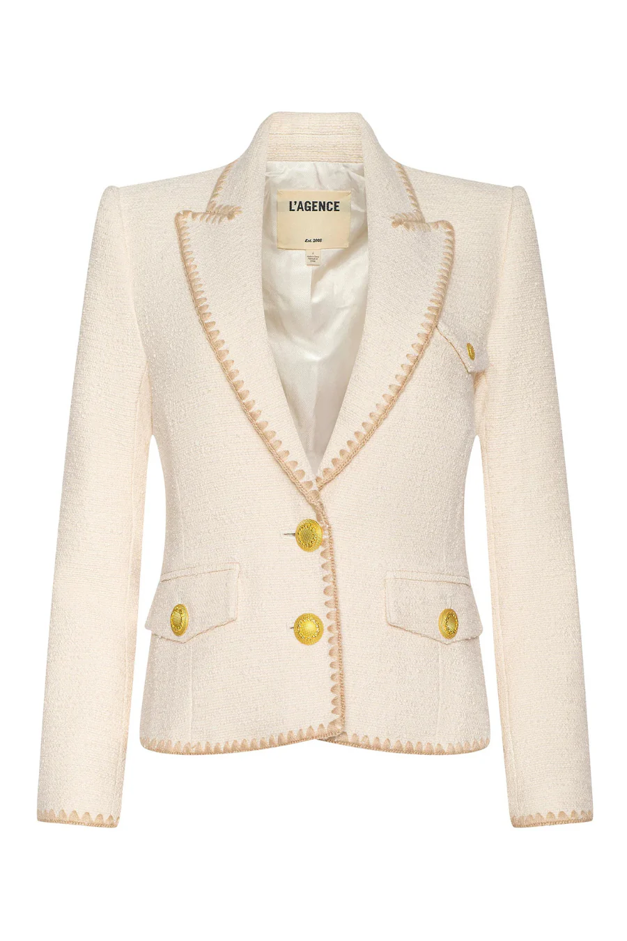 Wylla Tweed Blazer Ecru/Biscuit - Image 6