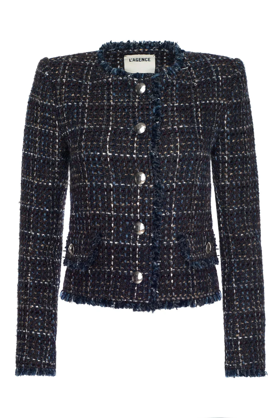 Zaya Tweed Jacket Midnight Brown Muti Tweed - Image 4