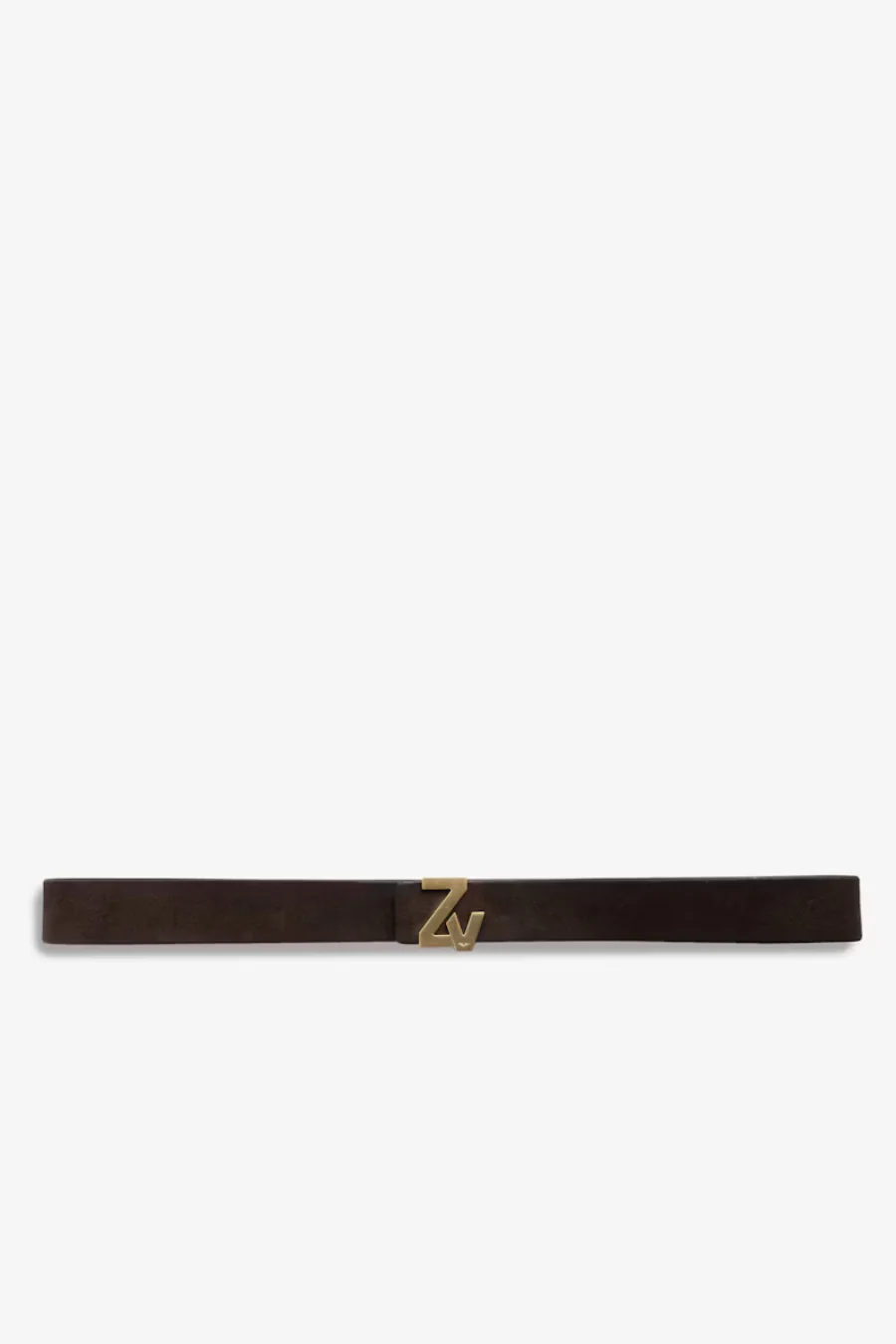 Zv Initial Suede Belt Wood